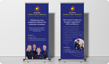 Assured Consultancy Services pull-up exhibition banners